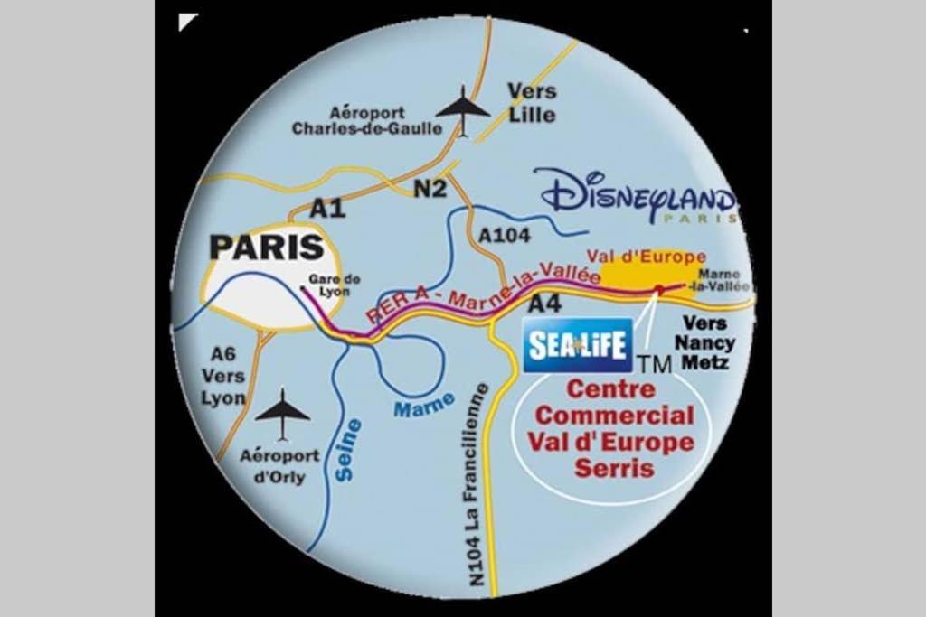 Nice Studio Near Mickey, Disneyland At 5Mn Montévrain Exteriér fotografie